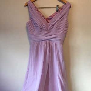 Simply bridal short a-line chiffon dress in lilac